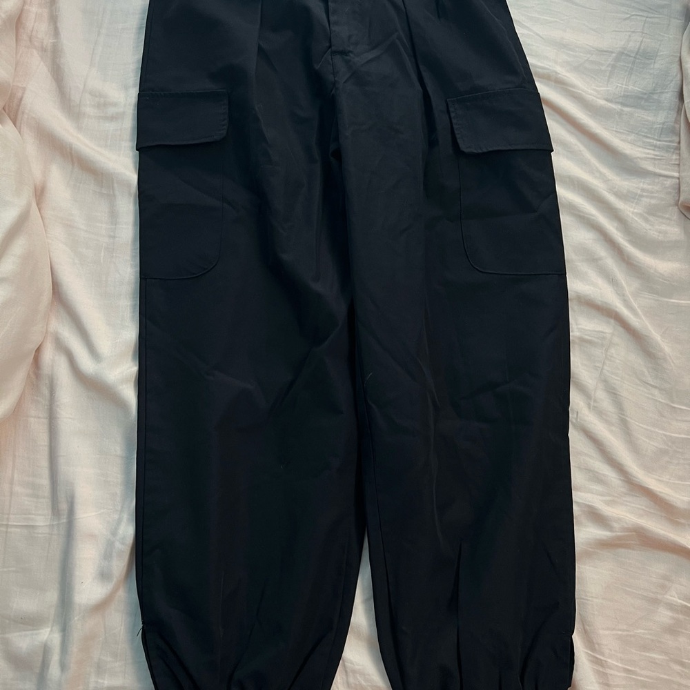 Black Cargo Trouser Pants